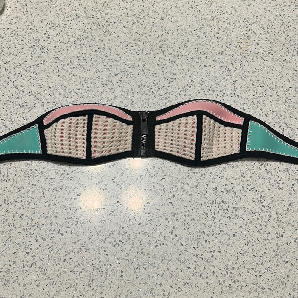 Crochet trendy Triangl strapless bikini